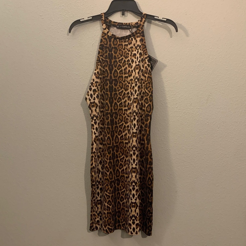 Leapord Print Dress‎ - size 4 Womens - ZAFUL